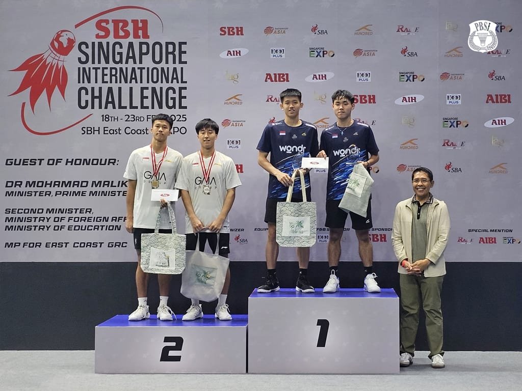 Tim Bulu Tangkis Indonesia Ngamuk, Sabet 4 Gelar di Singapura