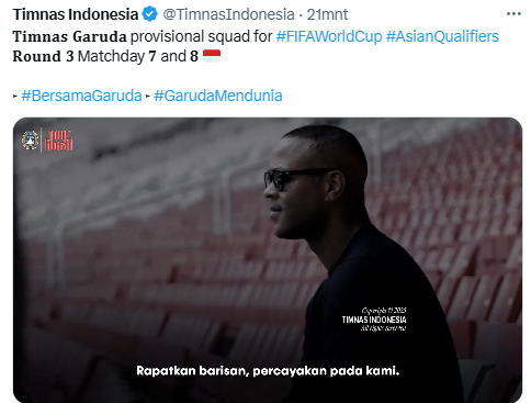 Daftar 27 Pemain Timnas Indonesia: Ada Septian Bagaskara dan Ole Romeny, Minus 3 Naturalisasi Baru