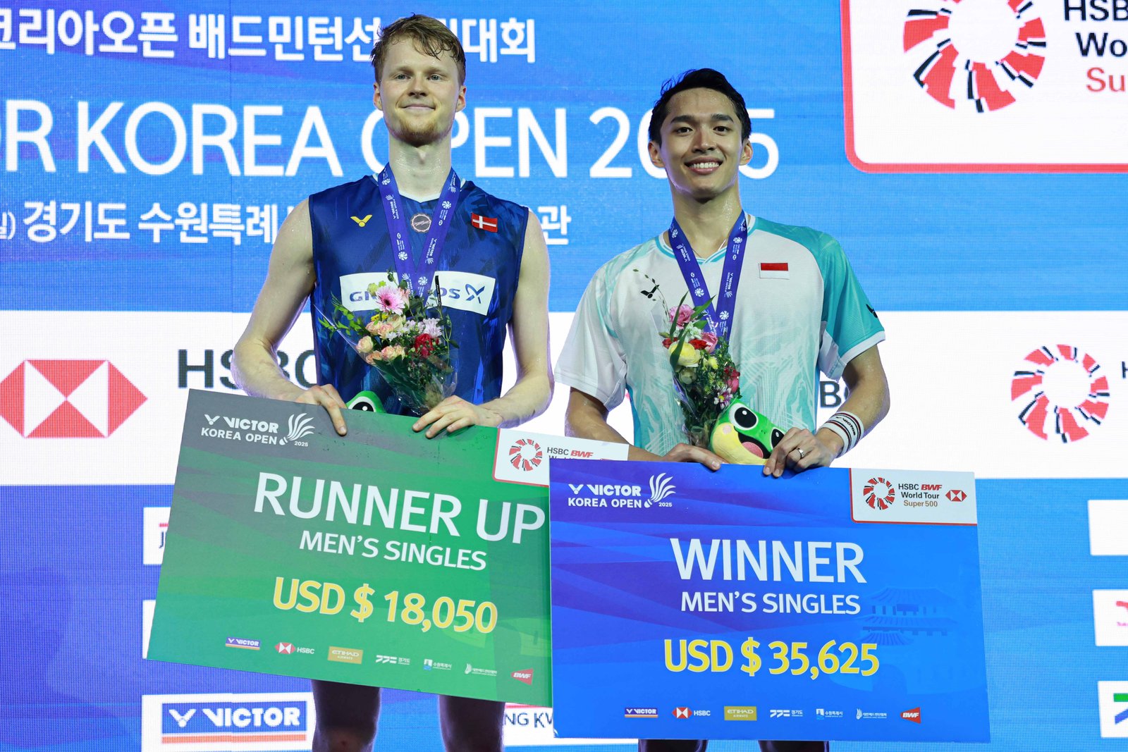 Hasil Korea Open 2025: Jonatan Christie Rebut Juara, Fajar/Fikri Runner Up
