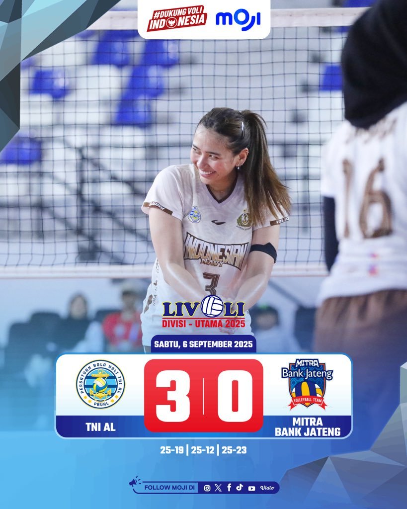 Tim Voli Putri TNI AL Jaga Peluang ke Final Four Livoli Divisi Utama 2025