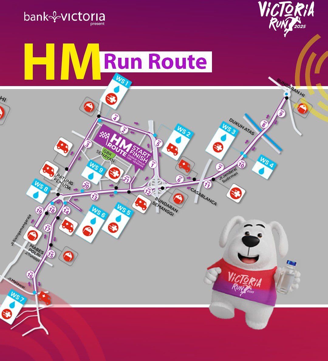 Rute Half Marathon Victoria Run 2025 Resmi Tersertifikasi PB PASI