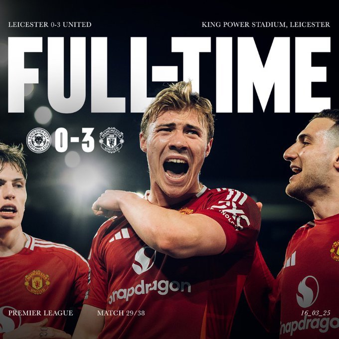  Hasil dan Klasemen Liga Inggris: Menang 3-0, Manchester United Benamkan Leicester City